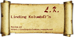 Linding Kolumbán névjegykártya